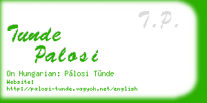 tunde palosi business card